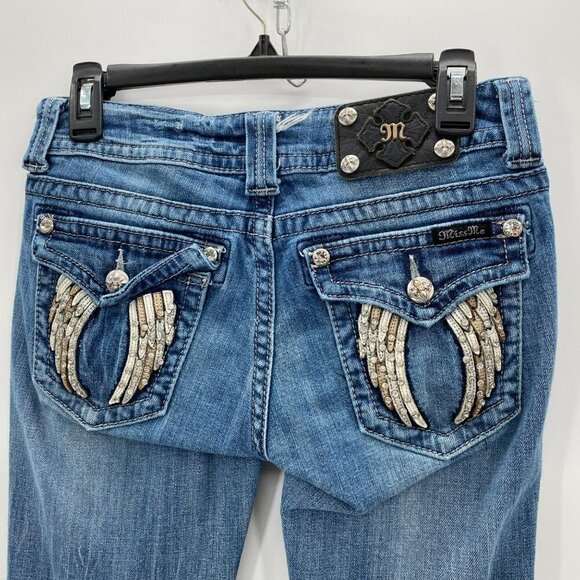 Miss Me Boot Cut Jeans Blue Women's Size 27 - Picture 5 of 12